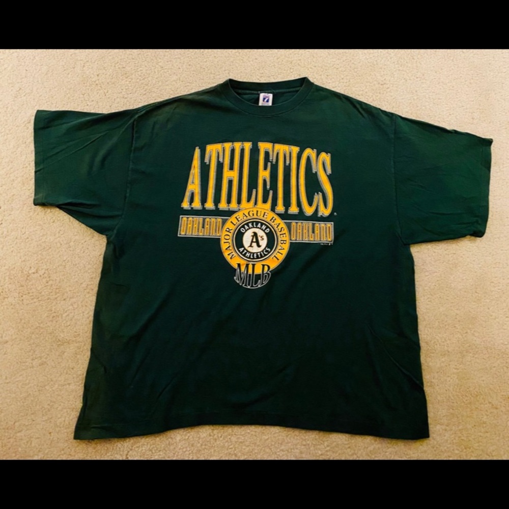 Vintage Oakland Athletics A’s MLB Baseball T Shirt Logo 7 Size XXL USA